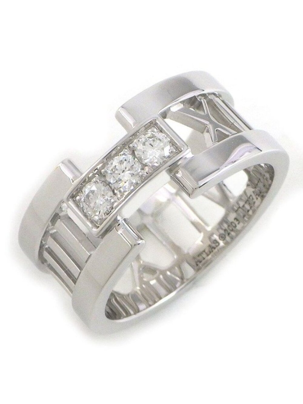 Tiffany & Co Ring Atlas Open Diamond 18K White Gold